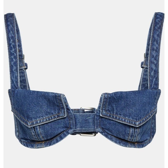 Dion Lee Pocket Denim Bra Top NWT New Size 8 - Picture 1 of 8